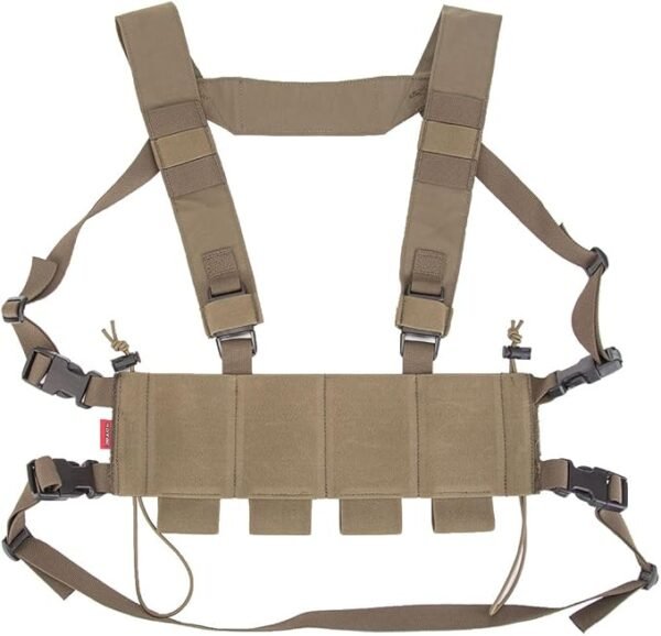KDTAC BANK ROBBER Tactical Vest - Modular Storage System, Survival Gaming Tactical Vest Beginner Kit | Lightweight & Flexible Chest Harness in Ranger Green (RG) - Image 2