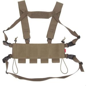 KDTAC BANK ROBBER Tactical Vest - Modular Storage System, Survival Gaming Tactical Vest Beginner Kit | Lightweight & Flexible Chest Harness in Ranger Green (RG)