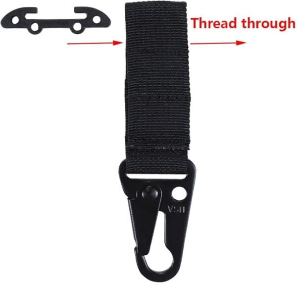KDTAC Black MOLLE Combat Clip - Stealth Design Keychain Attachment for Urban Tactical Loadouts & Daily Carry - Image 4