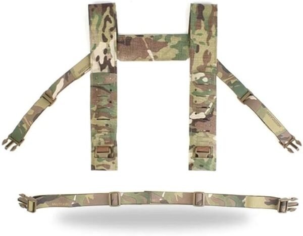 KDTAC SS-Style Fatigues Adjustment Tactical Harness - Mk4 Airsoft-Compatible Universal H-Harness for Survival Game Chest Rigs (MOLLENATO-Spec Load-Bearing System)-1