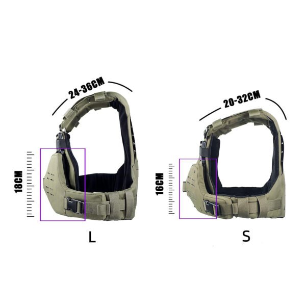 KDTAC Tactical Chest Armor Bikini Plate Carrier for Women - Outdoor Cosplay Gear (Multicam, Small)-4