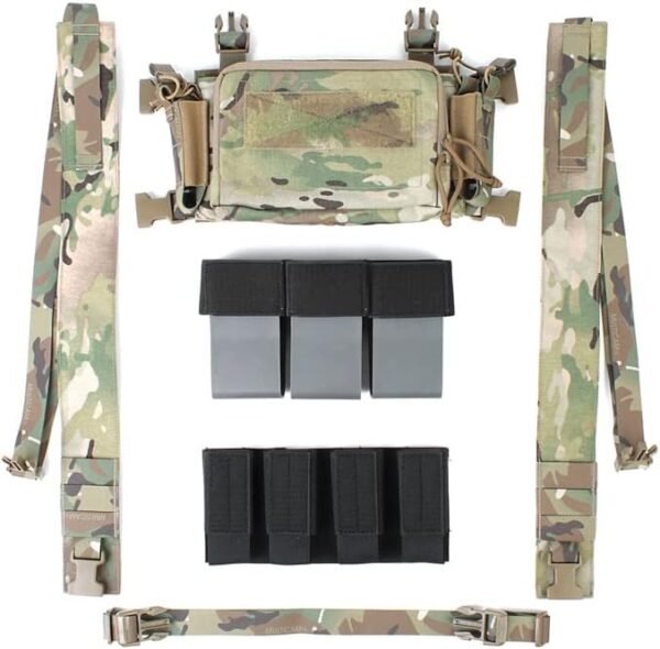 [KDTAC] CRM Dragonfly Multicam Tactical Chest Rig - 500D Cordura® SWIFT CLIP System | M4/MP5/MP7 Multi-Mag Compatibility | Combat-Ready Loadout Platform - Image 8